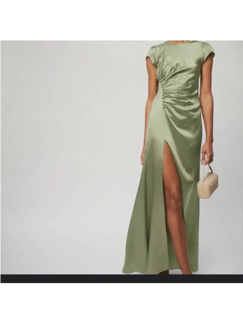 Reformation Birch Dress in Artichoke